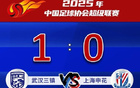 申花客場失球，0-1不敵武漢三鎮(zhèn)